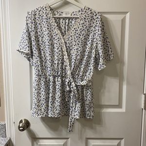 Mock Wrap Blouse
